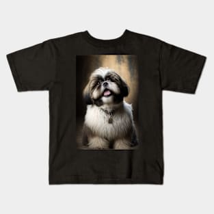 Super Cute Shih Tzu Portrait Kids T-Shirt